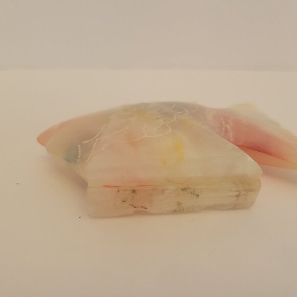 Hand-Carved Multicolor Onyx Fish Figurine 4" Decorative Sculpture - Picture 5 of 6